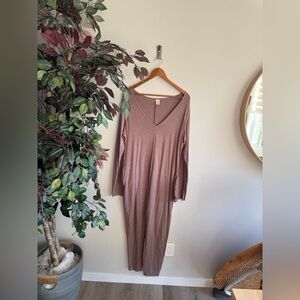Smash  Tess Mauve V-Neck Jumpsuit